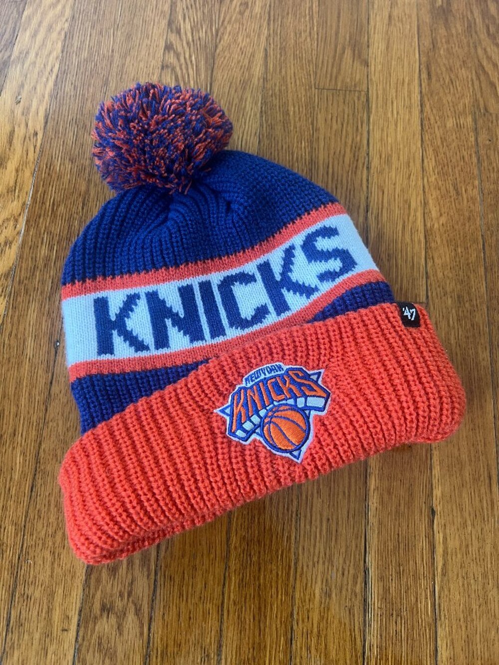 New York Knicks Pom-Pom Beanie Hat '47